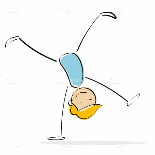 Illustrated Man Hand Standing Illustrated Man Hand Standing